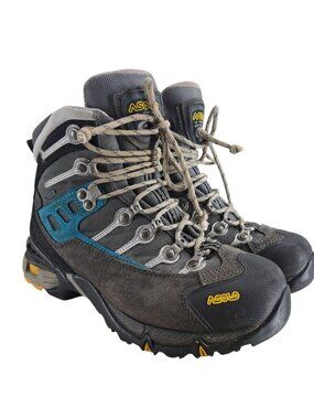 Asolo Stynger GTX  High Top Hiking Boots Size 6 Lace Up Leather Outdoor Gray